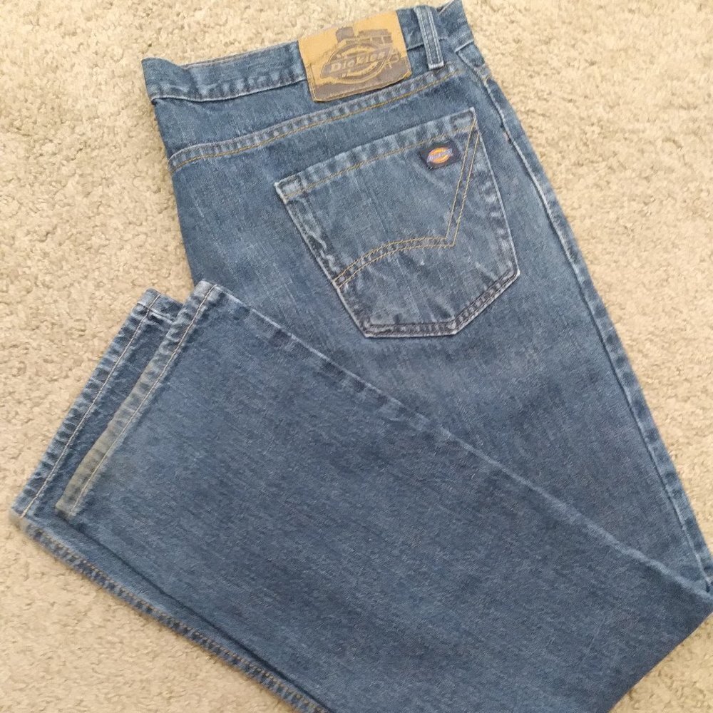 Men’s Dickies Work Wear Jeans Slim 40x30 Blue - Picture 11 of 16